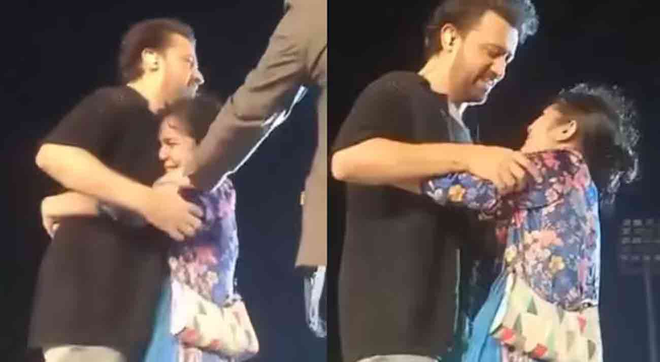 Fan leaps onto stage to hug Atif Aslam mid concert