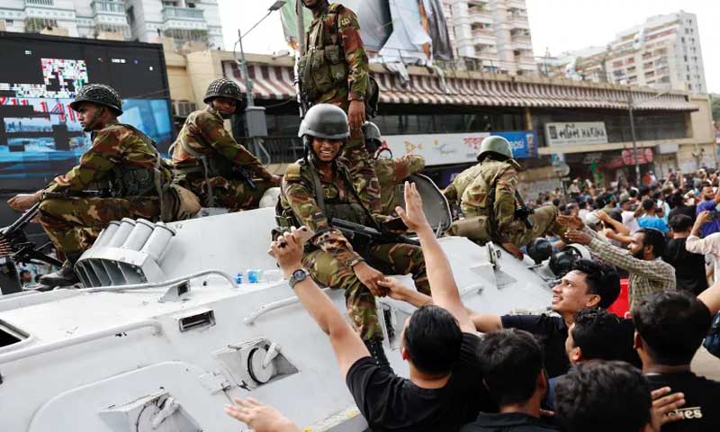 Bangladesh PM Hasina lands in India as army takes over Bangladesh PM Hasina lands in India as army takes over