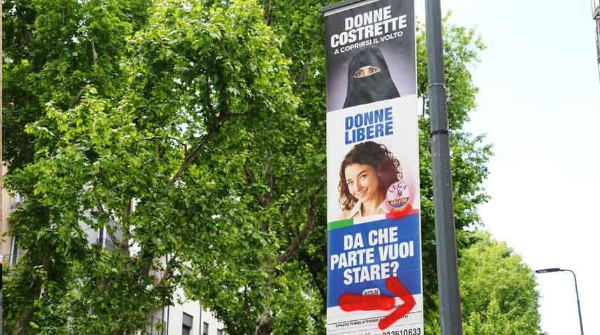 Model to sue Italy’s far-right League for using image in anti-Islam poster