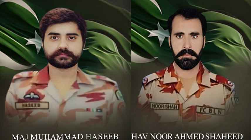 Major, Havildar embrace martyrdom, three terrorists killed in Harnai District