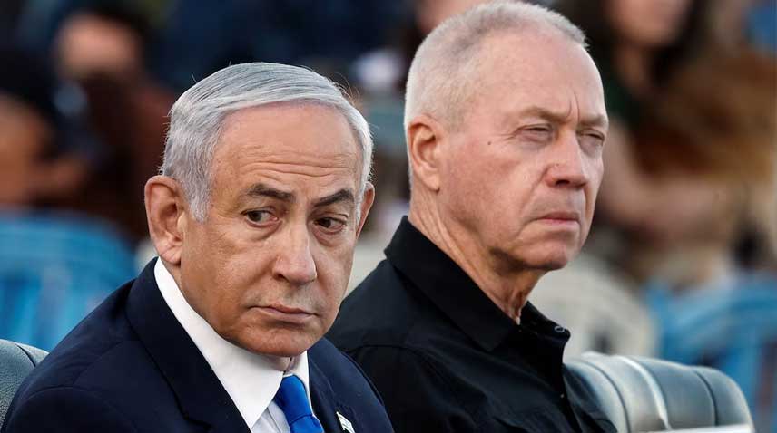 Israeli Prime Minister Benjamin Netanyahu and his former defence chief