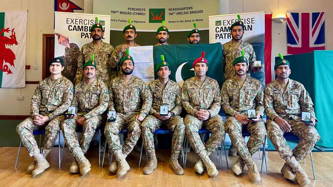 Pakistan Army’s team, Exercise Cambrian Patrol – 2024 