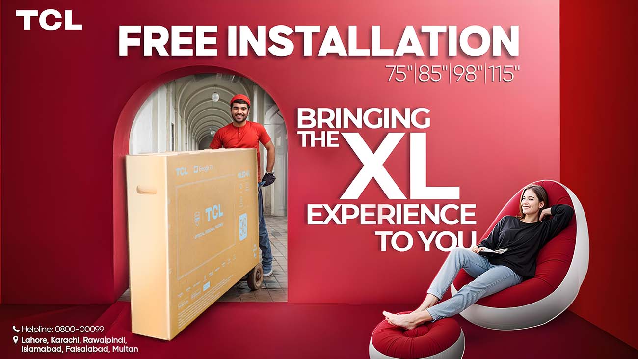 TCL Pakistan Makes Home Entertainment Easier with Free Installation for XL TV Collection