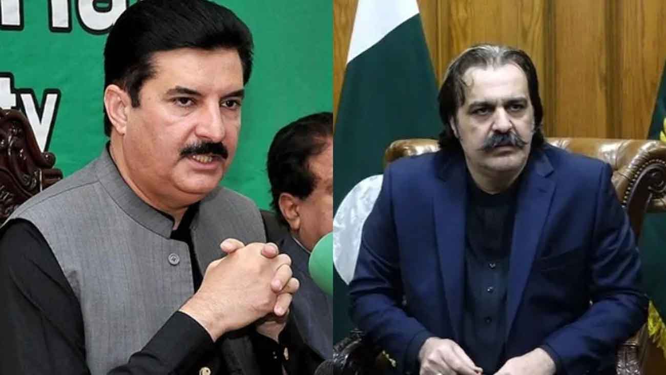 (Left) KP Governor Faizal Kareem Kundi, (Right) KP Chief Minister Ali Amin Gandapur