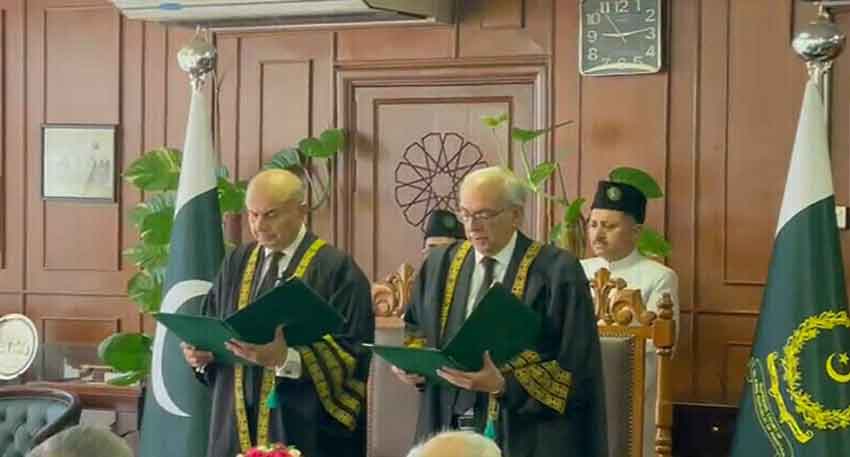 Justice Mansoor Ali Shah takes oath as acting Chief Justice of Pakistan