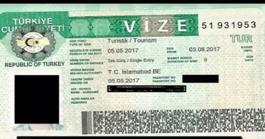 Turkiye single, multiple entry visa fees for Pakistanis revealed File Photo