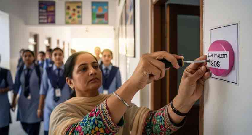 KP installs pink safety button to protect women from harassment File Photo