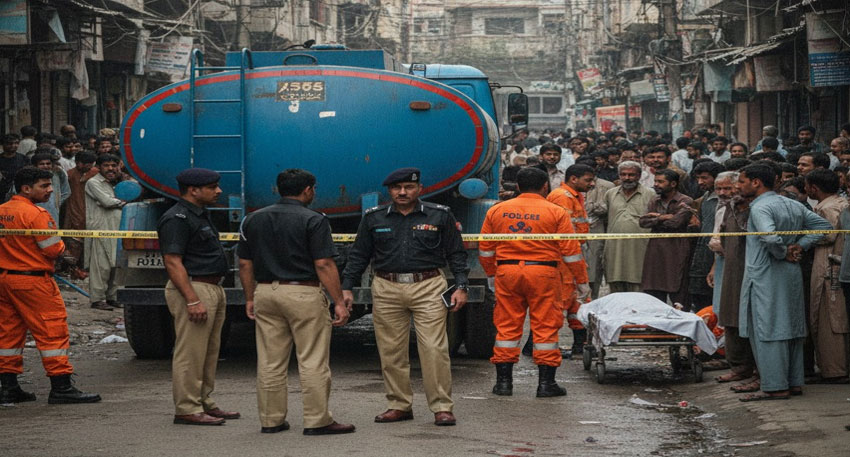 Karachi boy crushed by water tanker in tragic Korangi accident