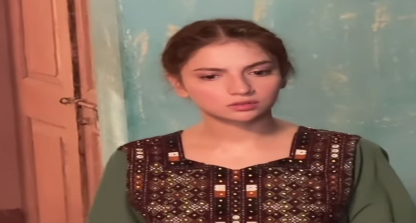 Dananeer Mubeen from the set of 'Mera Lyari'