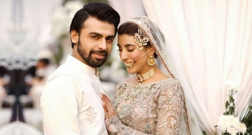 Farhan Saeed and Urwa Hocane at their wedding