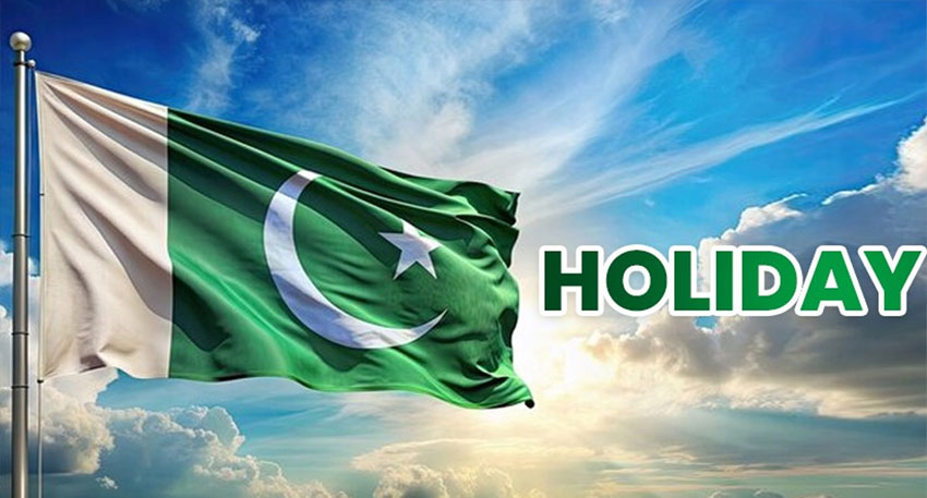 December 25 public holiday Pakistan