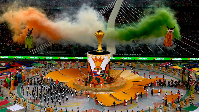 Artists performing during the opening ceremony of the African Cup of Nations (AFCON). via AL-Jazeera