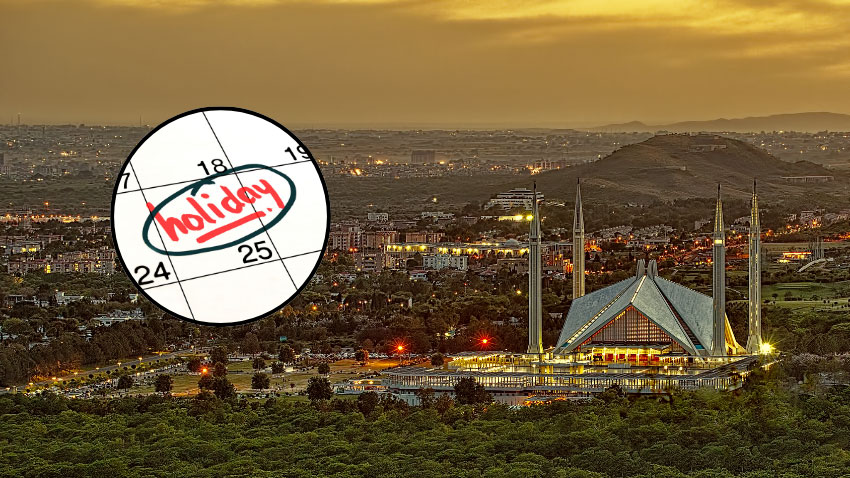 An aerial view of Faisal Mosque Islamabad. File Photo