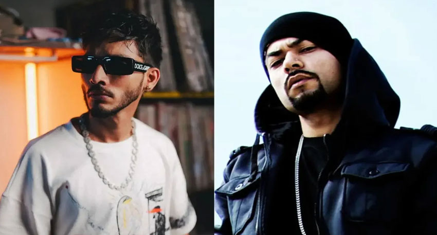 Pakistani rappers Talha Anjum and Bohemia side by side
