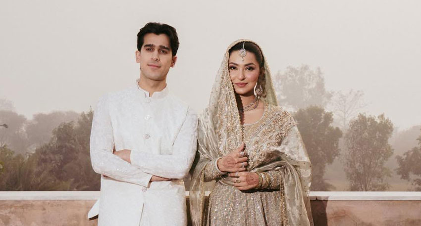 Actor Zarrar with his wife Momil Khan