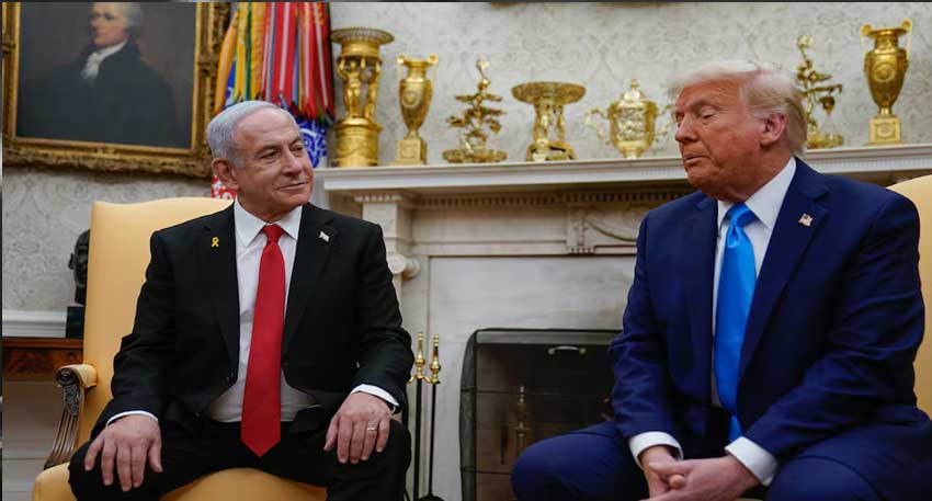 US President Trump and Israeli Prime Minister Netanyahu meet at the White House 