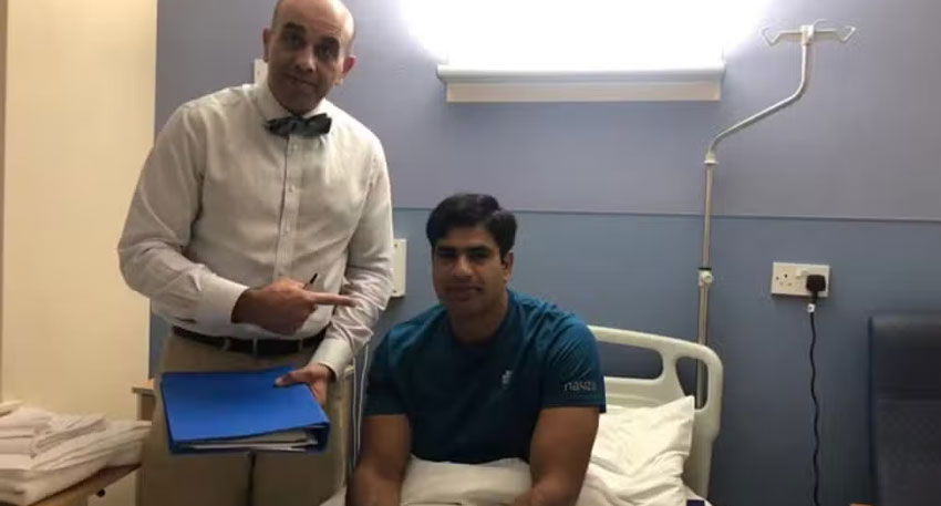 Arshad Nadeem’s leg surgery in England delays his comeback Arshad Nadeem’s leg surgery in England delays his comeback