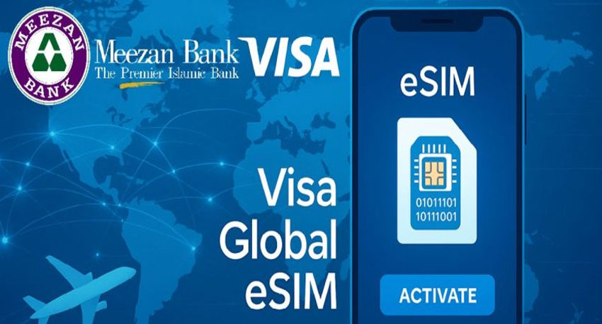 Meezan Bank Visa Global eSIM, complete details File Photo