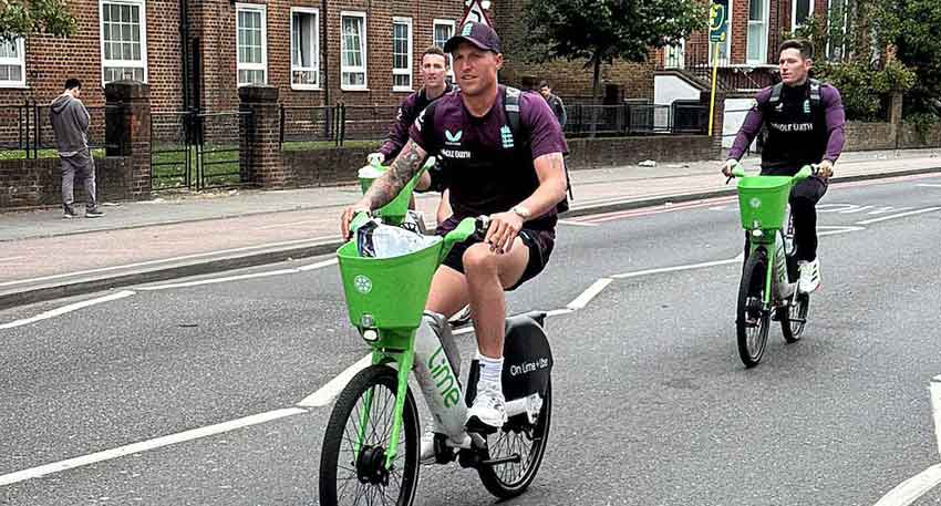 England get on their bikes as Windies sit in traffic jam