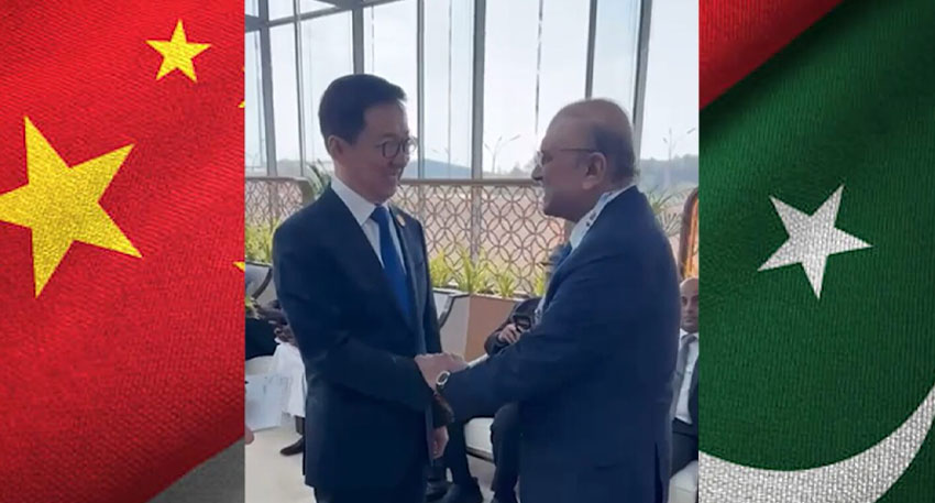 Chinese Vice President Han Zheng and president Asif Ali Zardari