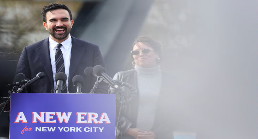New York City mayor-elect Zohran Mamdani holds a press conference at the Unisphere in the Queens borough of New York City, U.S., November 5, 2025. Reuters