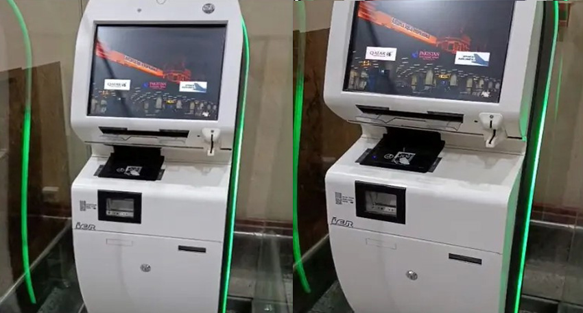 Self-service boarding card machines installed at major Pakistani airports