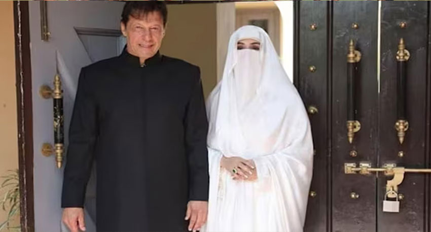 File photo of former prime minister Imran Khan and Bushra Bibi.