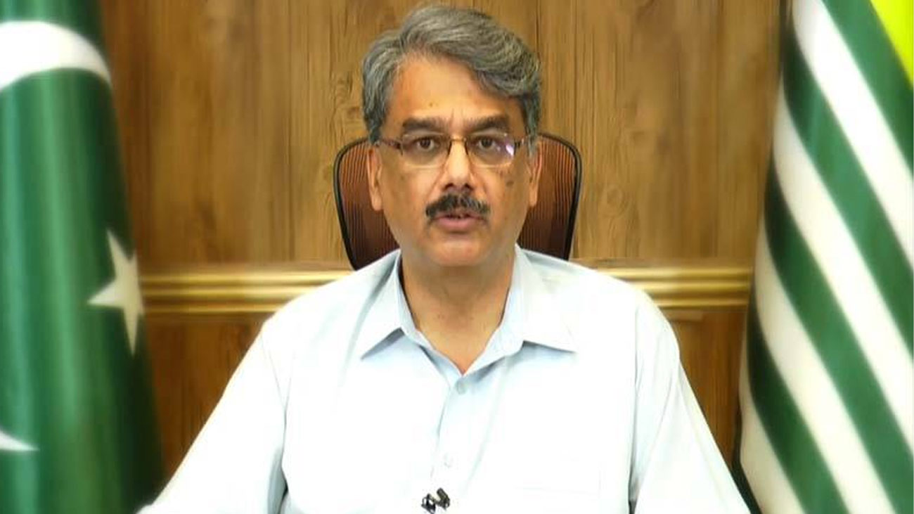 File photo of new AJK Prime Minister Raja Faisal Mumtaz Rathore.