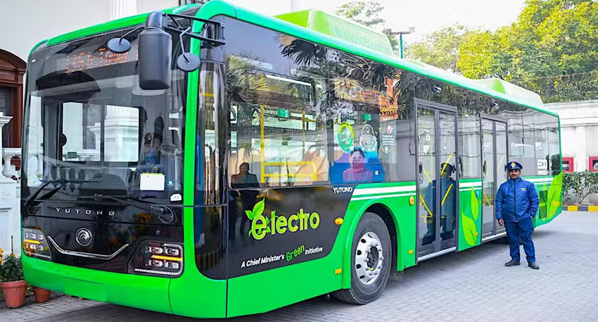 Electric bus routes in major cities