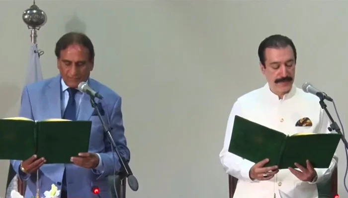 Raja Faisal Rathore sworn in as 16th prime minister of AJK