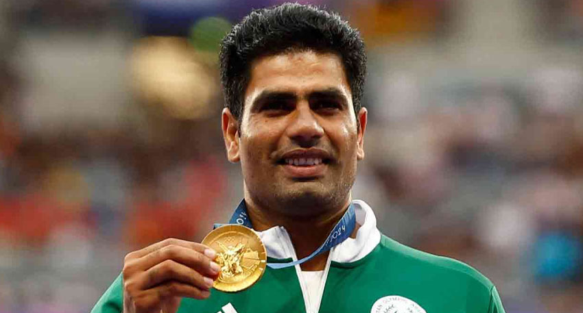 Arshad Nadeem winning the Olympic gold medal.