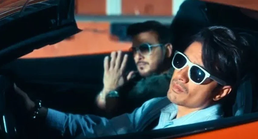 Ali Zafar and Ali Haider in a car