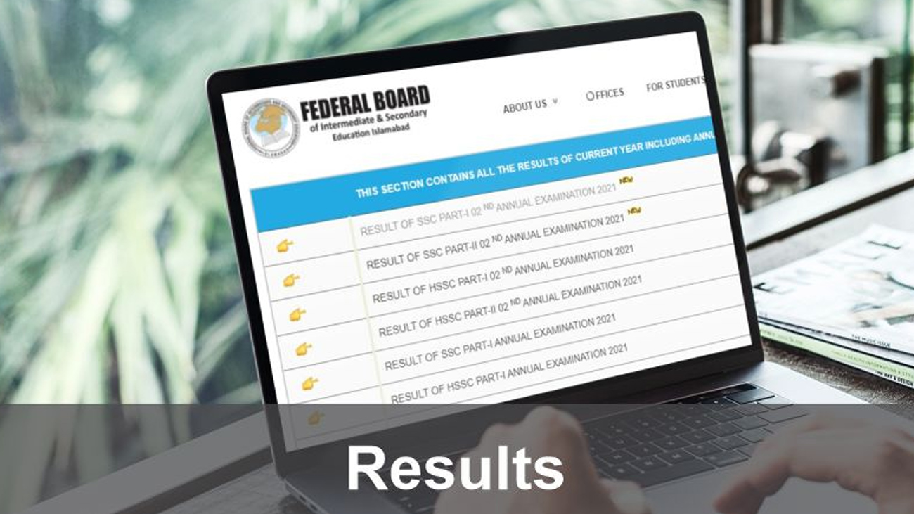 Federal Board announces Matric results for second annual exams