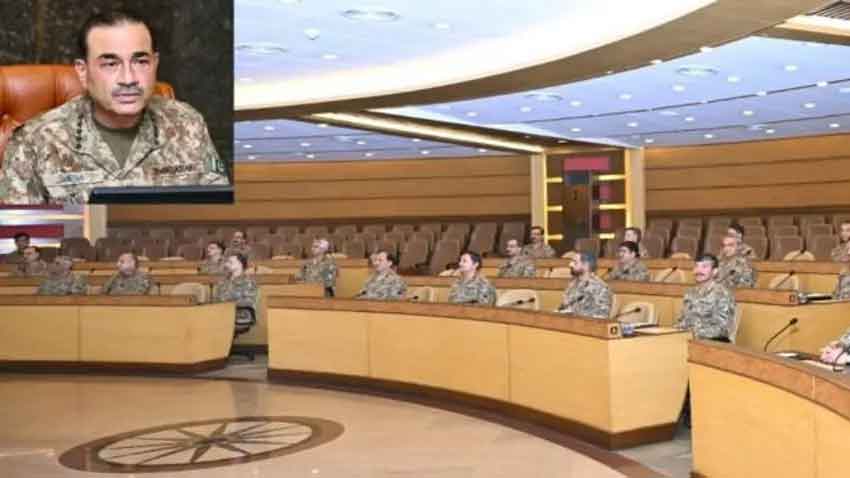 Chief of Army Staff General Syed Asim Munir chairs 272nd Corps Commanders’ Conference at the General Headquarters in Rawalpindi on Wednesday. - ISPR 