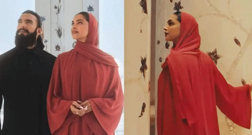 Deepika Padukone’s fans defend her for hijab controversy Deepika Padukone and Ranveer Singh wearing hijab in ad