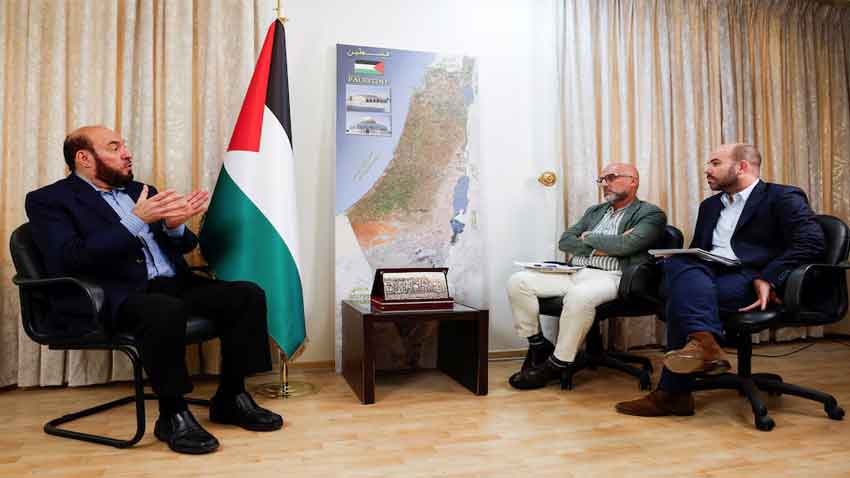 Hamas aims to keep grip on Gaza security and can't commit to disarm Hamas senior official Mohammed Nazzal speaks during an interview with Reuters, in Doha, Qatar, October 15, 2025. Reuters