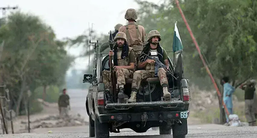 18 militants killed in Balochistan in two separate operations: ISPR An image of Pakistan Army personnel in a military vehicle. — AFP/File
