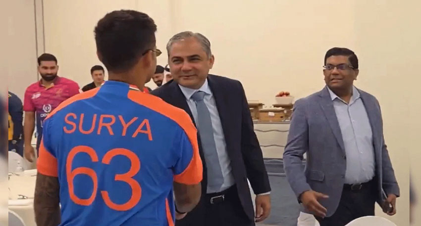 Suryakumar Yadav slammed after handshake with ACC president Mohsin Naqvi Suryakumar Yadav slammed after handshake with ACC president Mohsin Naqvi