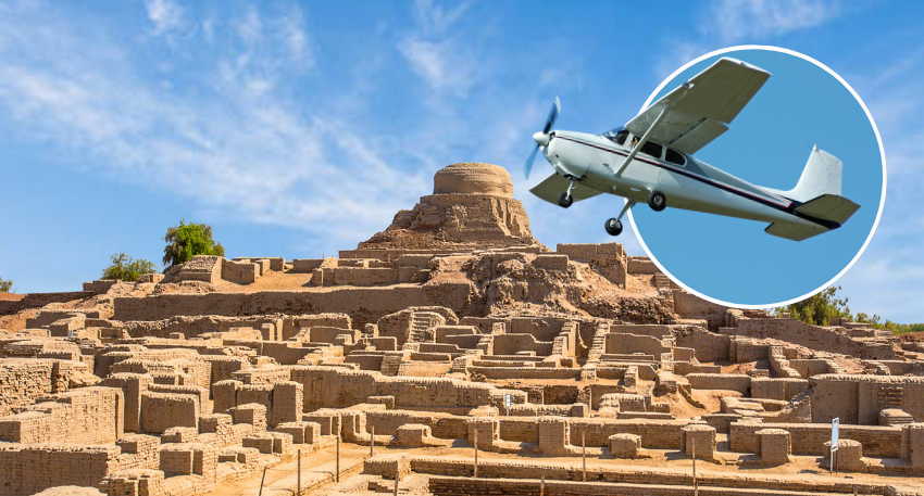 Air safari in Mohenjo Daro. File Photo
