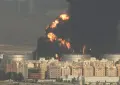 Al Jubail industrial hub fire after missile strike in Saudi Arabia