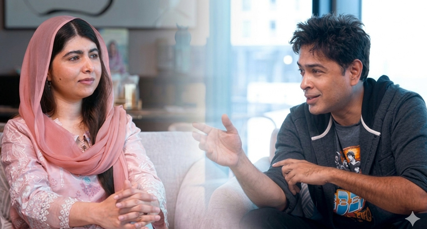 Malala Yousafzai and Shehzad Roy discuss the Gaza conflict and her ties to Hillary Clinton.