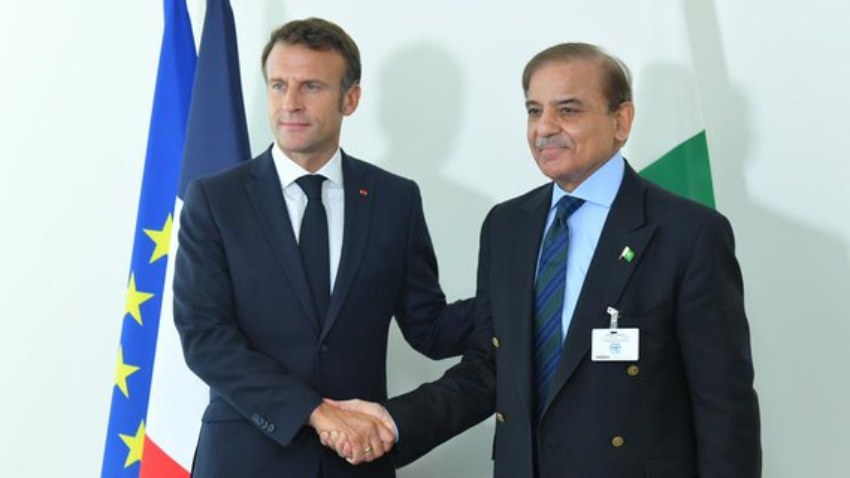 French President Macron commends Pakistan’s role in Iran-US talks. File photo