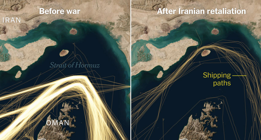 Strait of Hormuz completely open by Iran sparks hope for oil shipping relief. File photo