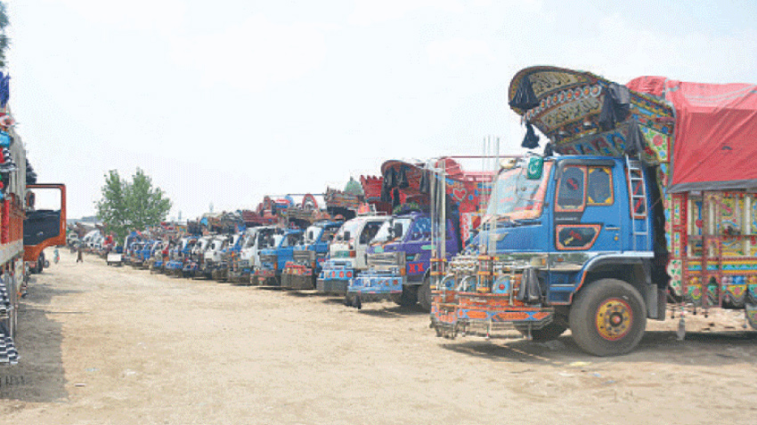 Goods transporters have announced an indefinite nationwide strike. File photo