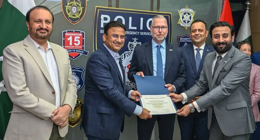 Sindh Police officers attend an FBI-led advanced investigation training programme at SSU headquarters in Karachi.
