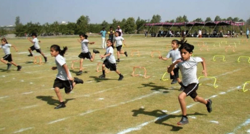 Students participate in school sports activities as Punjab prepares to revive competitions across the province.