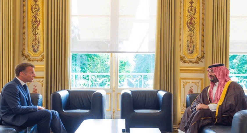 Macron announces a €6 billion Saudi-backed theme park project in Cergy-Pontoise near Paris.