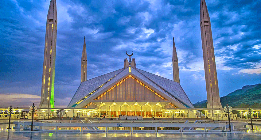Islamabad police officers and security personnel during a public safety operation in the capital.