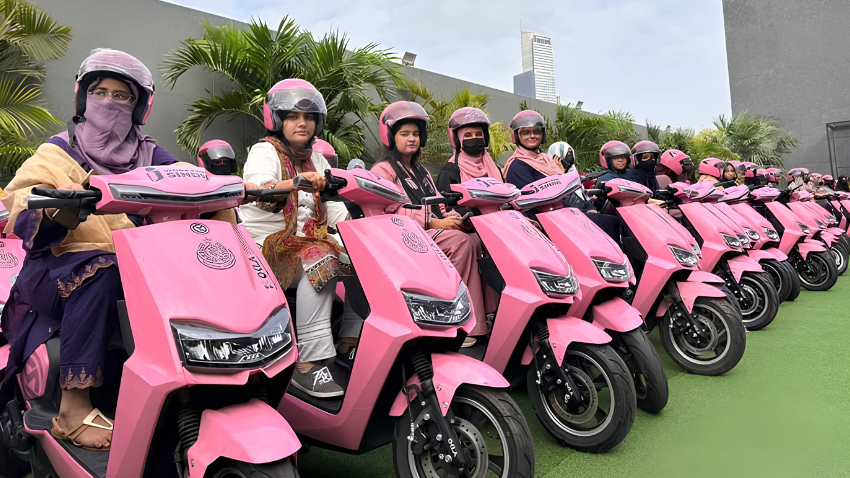 Sindh expands its Pink Electric Scooty Scheme to Mirpurkhas. File photo