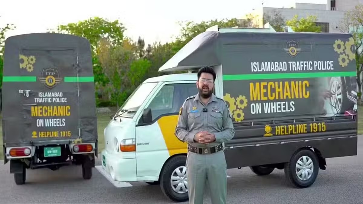 Islamabad Traffic Police has launched a new ‘Mechanic on Wheels’. File photo